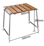 Elderly Bamboo Stainless Steel Bath Stool