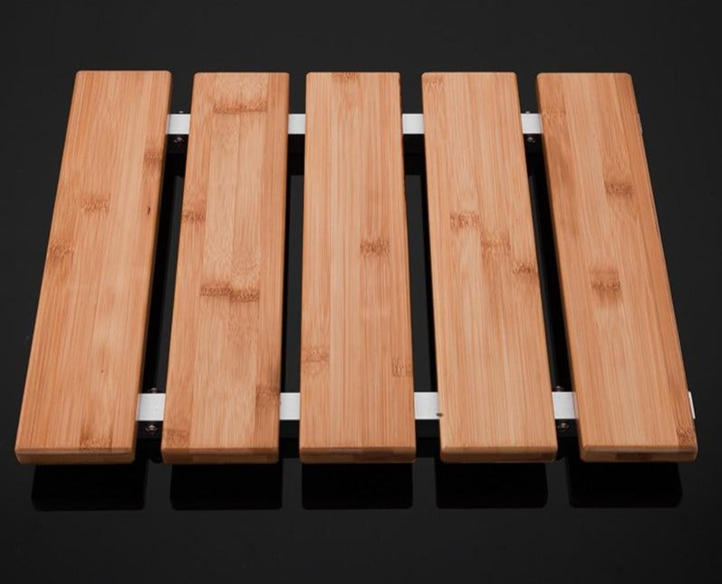 Elderly Bamboo Stainless Steel Bath Stool