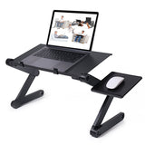 Magic Laptop Desk with Cooling Fan Ergonomic Portable Bed Lapdesk Tray PC Table Stand Notebook  Sofa Desk Stand With Mouse Pad
