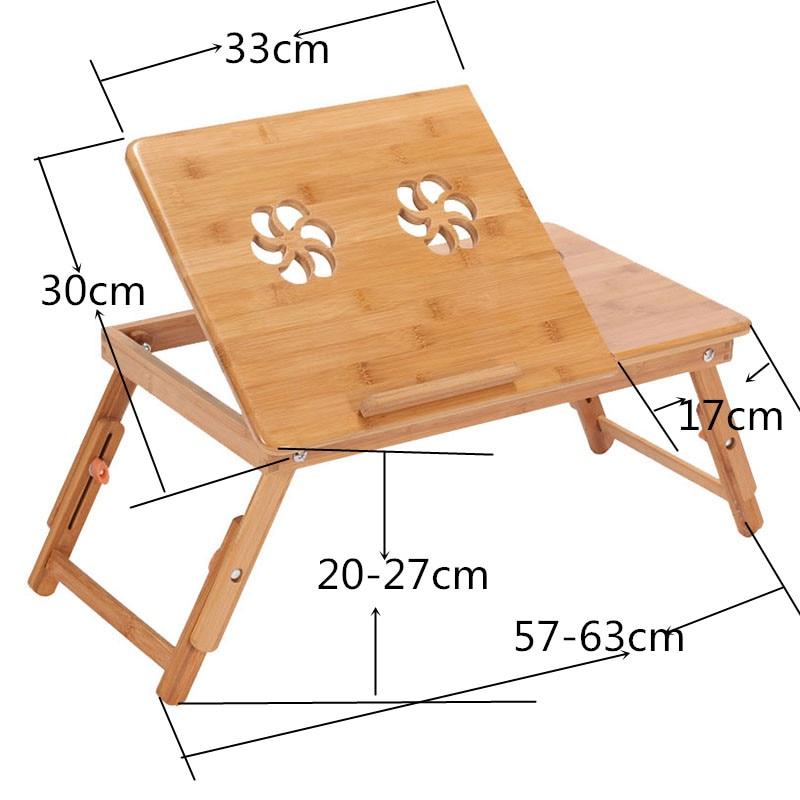 Ergonomic Portable Bamboo Laptop Table