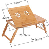 Ergonomic Portable Bamboo Laptop Table