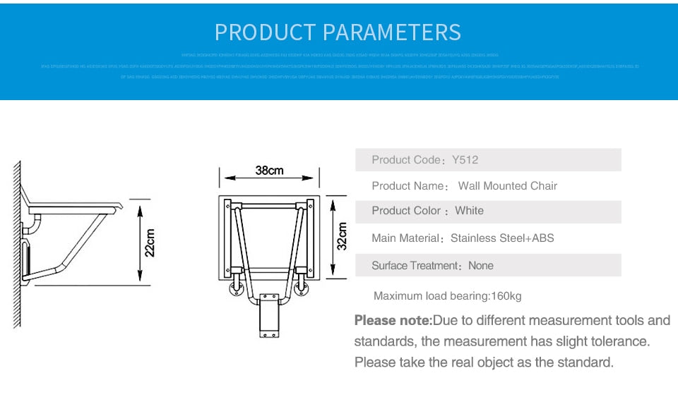 Wall Mounted Bath Chair