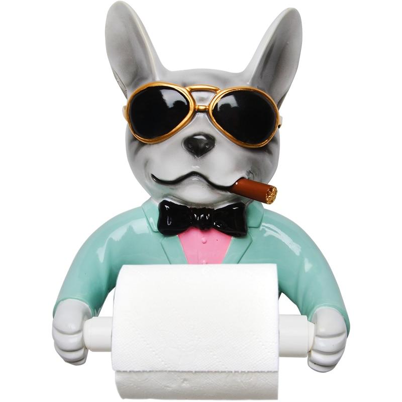 Ceramic Dog Toilet Paper Holder