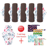 5 Pack Elderly Incontinence Reusable Bamboo Charcoal Sanitary Pads