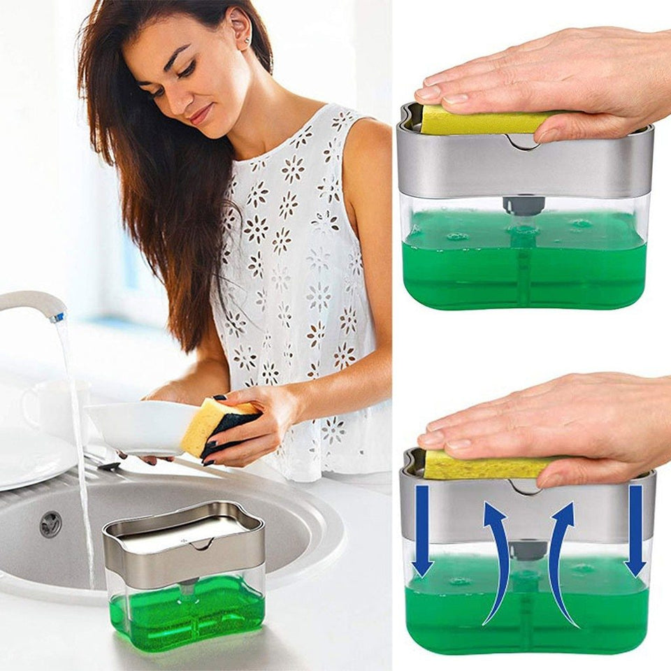 2-in-1 Sponge Soap Dispenser