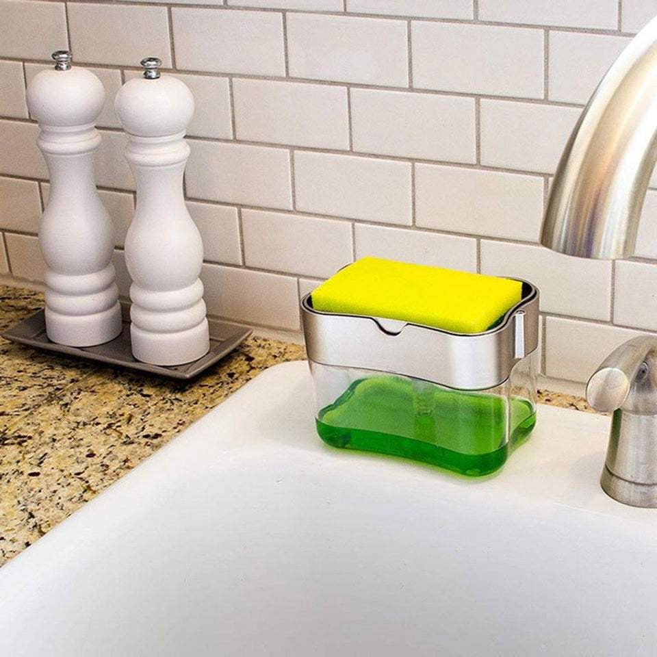2-in-1 Sponge Soap Dispenser