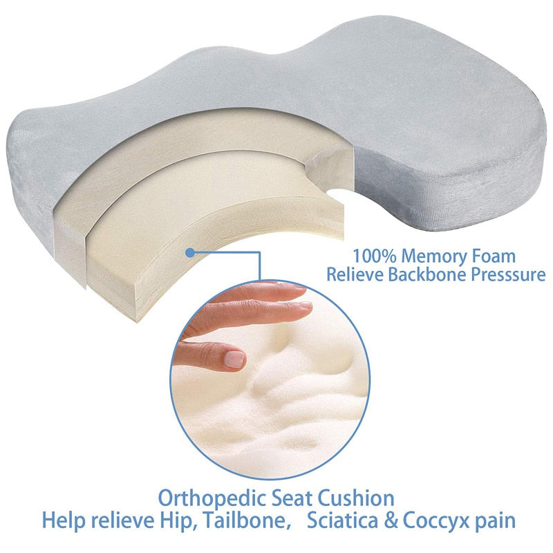 2 In 1 Bamboo Fiber Memory Foam Cushion