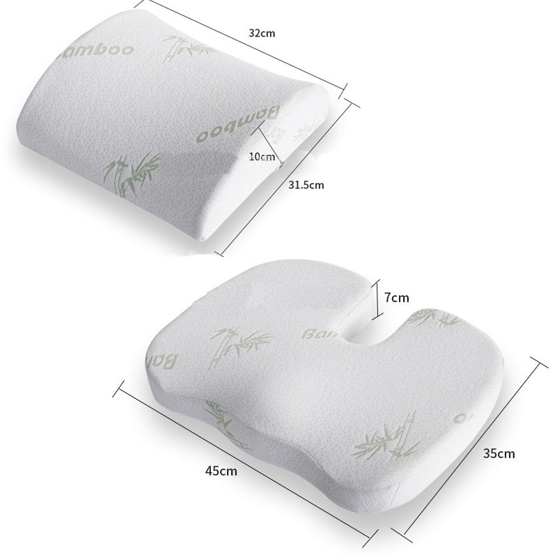 2 In 1 Bamboo Fiber Memory Foam Cushion