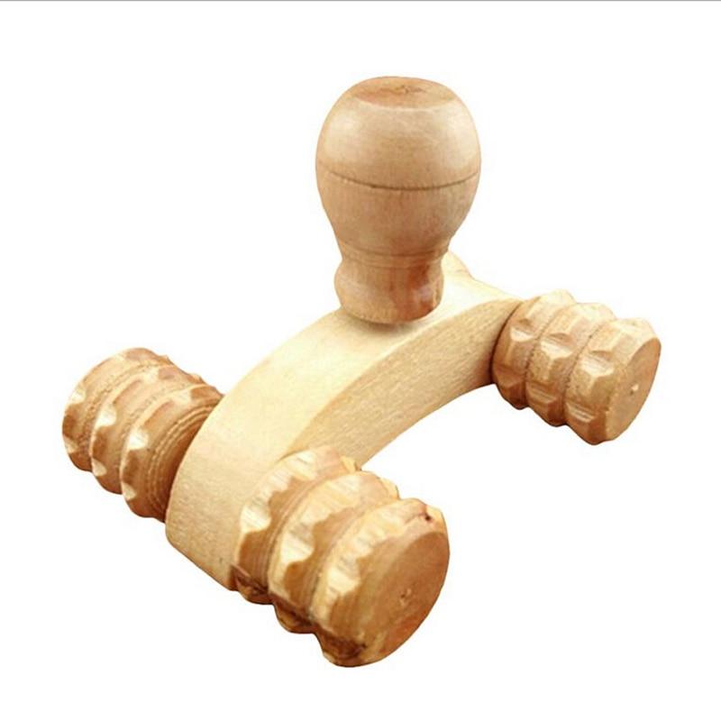 Four Wheels Wooden Massage Roller