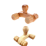 Four Wheels Wooden Massage Roller