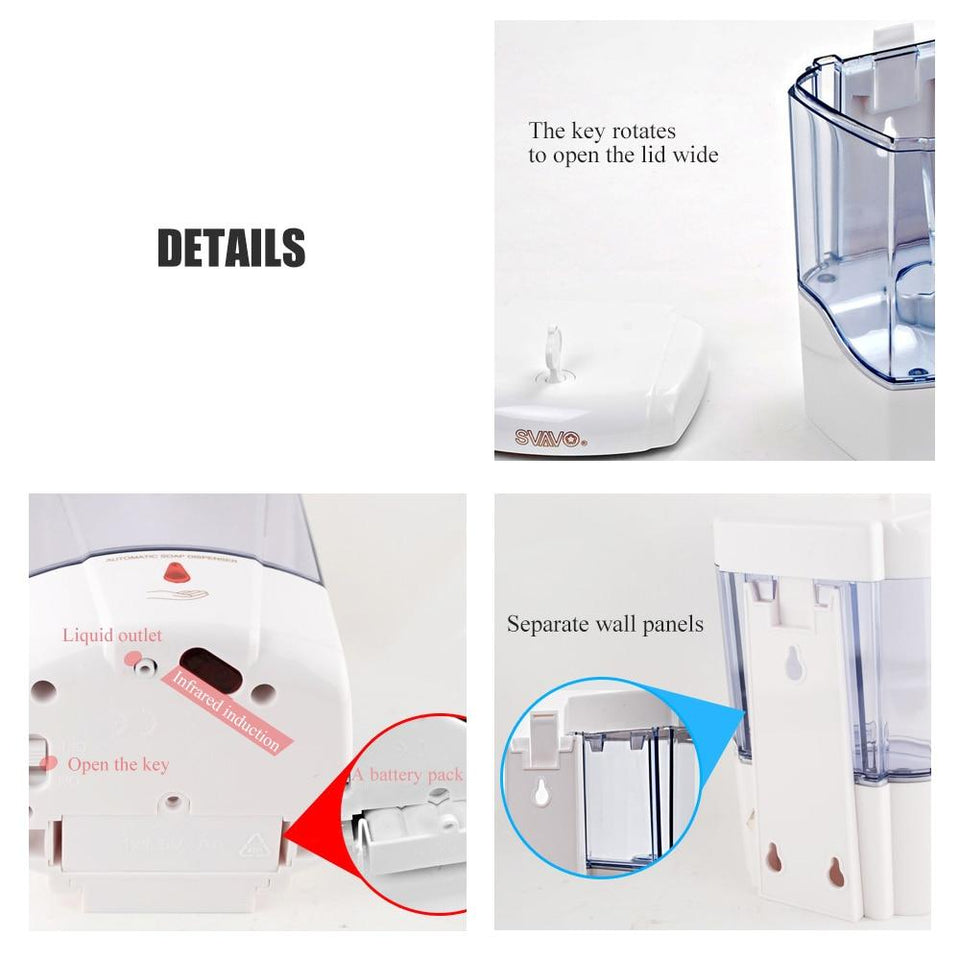 600ml Smart Liquid Soap Dispenser