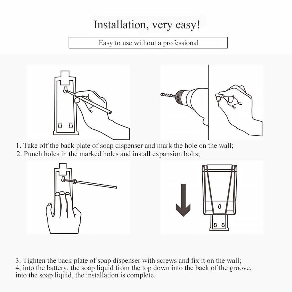 600ml Smart Liquid Soap Dispenser