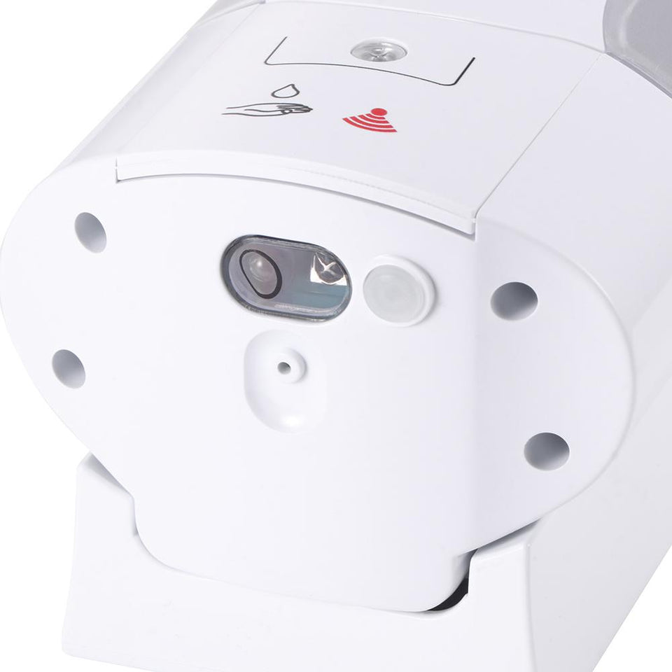 shows the bottom of the Smart Wall Soap Dispenser where the soap comes out of.