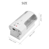 shows the detailed dimensions of the Smart Wall Soap Dispenser.
