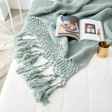 Weighted Hand-knit Sofa Blanket