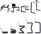 Magic Laptop Desk with Cooling Fan Ergonomic Portable Bed Lapdesk Tray PC Table Stand Notebook  Sofa Desk Stand With Mouse Pad