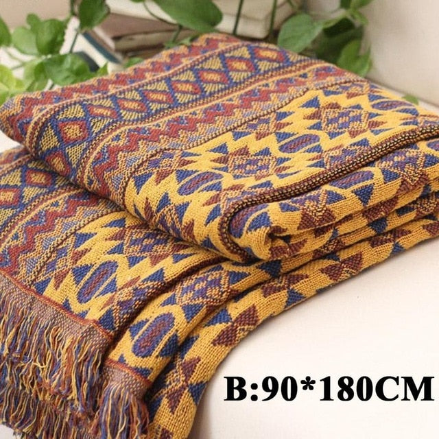 Bohemian Knitted Blanket