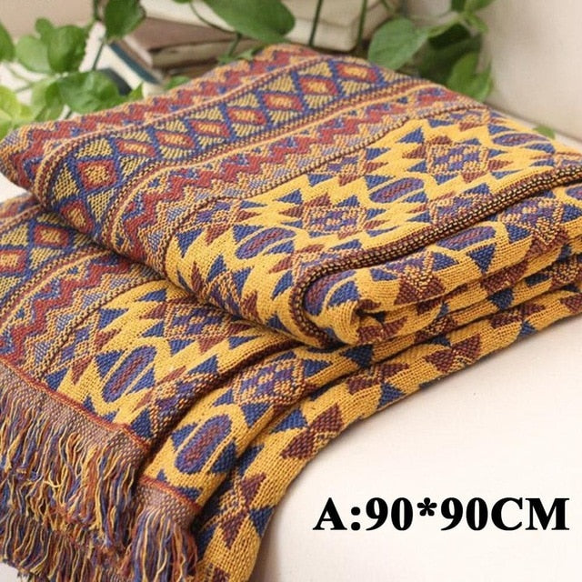 Bohemian Knitted Blanket
