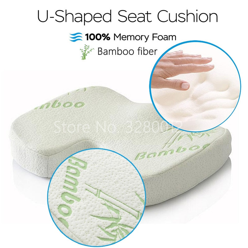 2 In 1 Bamboo Fiber Memory Foam Cushion
