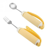 Yellow Flexible Strap-on Cutlery Eating Aid