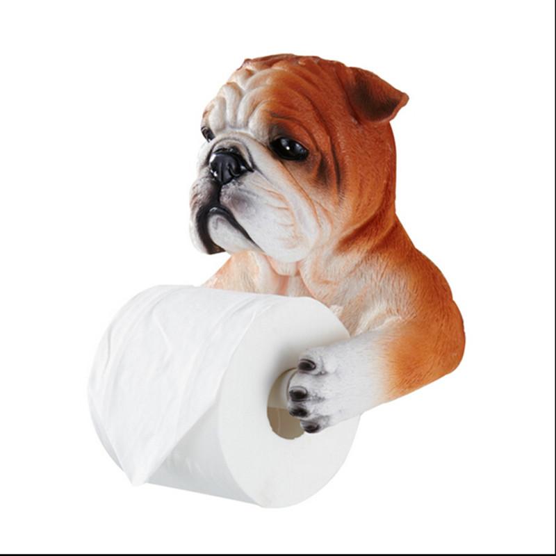 Ceramic Dog Toilet Paper Holder