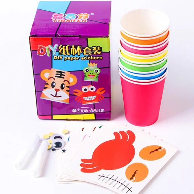 12pcs/set DIY Paper Cup Craft Kit