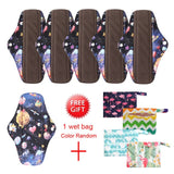 5 Pack Elderly Incontinence Reusable Bamboo Charcoal Sanitary Pads