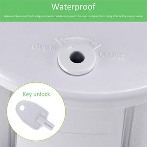 the Smart Wall Soap Dispenser has a waterproof system that prevents the soap in the container from leaking.