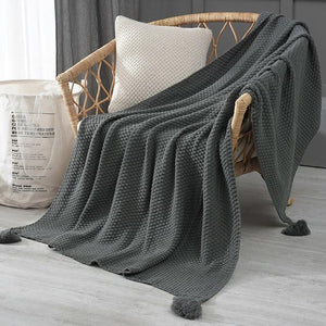 Weighted Hand-knit Sofa Blanket