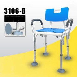 Elderly Bath Aid Anti-skid Shower Chair with Armrest and Backrest