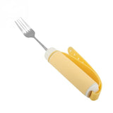 Yellow Flexible Strap-on Cutlery Eating Aid